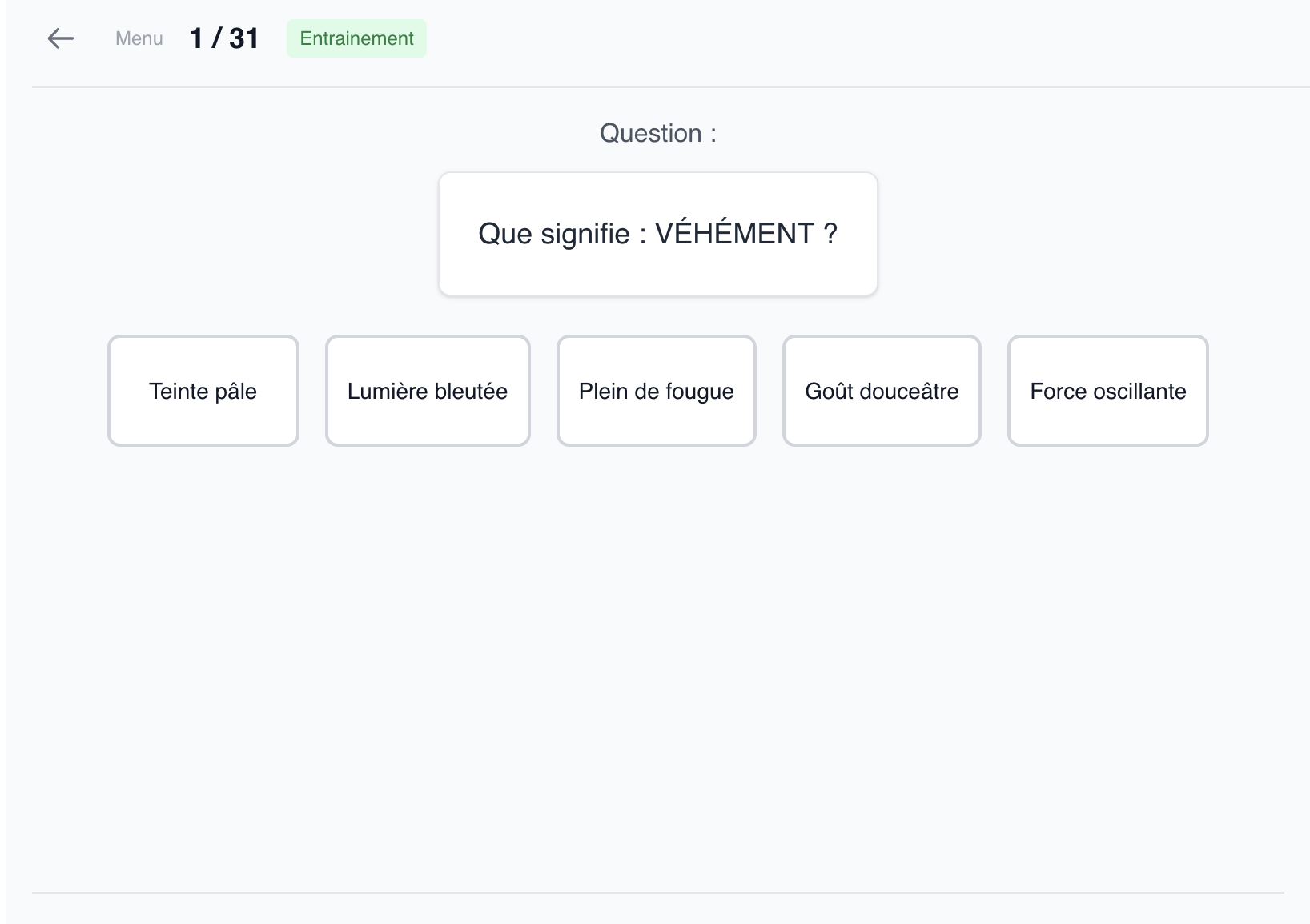 Exemple Test verbal TAMIC